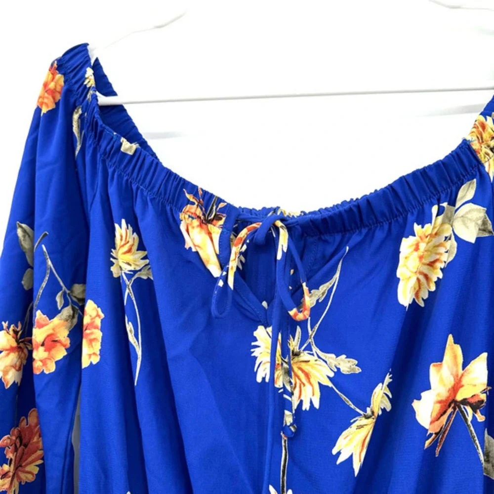 NWT Altar'd State size medium blue floral dress - Picture 4 of 10